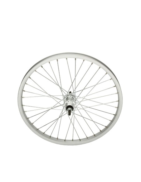 20 x 1.50 Alloy Free Wheel 36 Spoke 14g UCP 3/8 Axle Single Wall Silver.